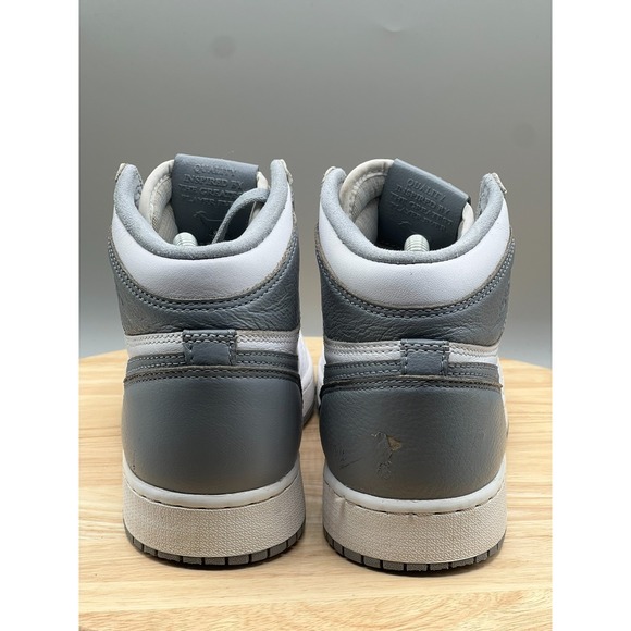 Nike 575441-037 Air Jordan 1 Retro High OG Stealth GS 6Y Shoes White Grey READ - Picture 6 of 16
